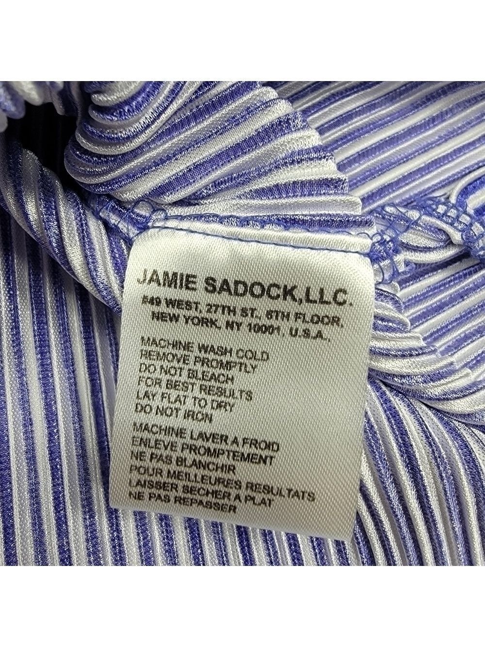 Jamie Sadock Women's Sleeveless White Purple Stripe Athletic Golf Top Size S - Picture 7 of 9